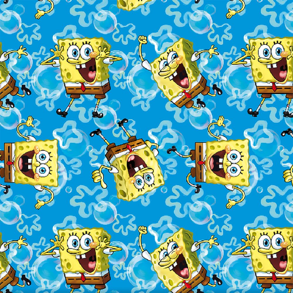 Jerry Fabrics Bettwäsche SpongeBob Spannbetttuch Spannbettlaken Bettlaken 90 X 200 cm Baumwolle, 1 teilig, Langlebig