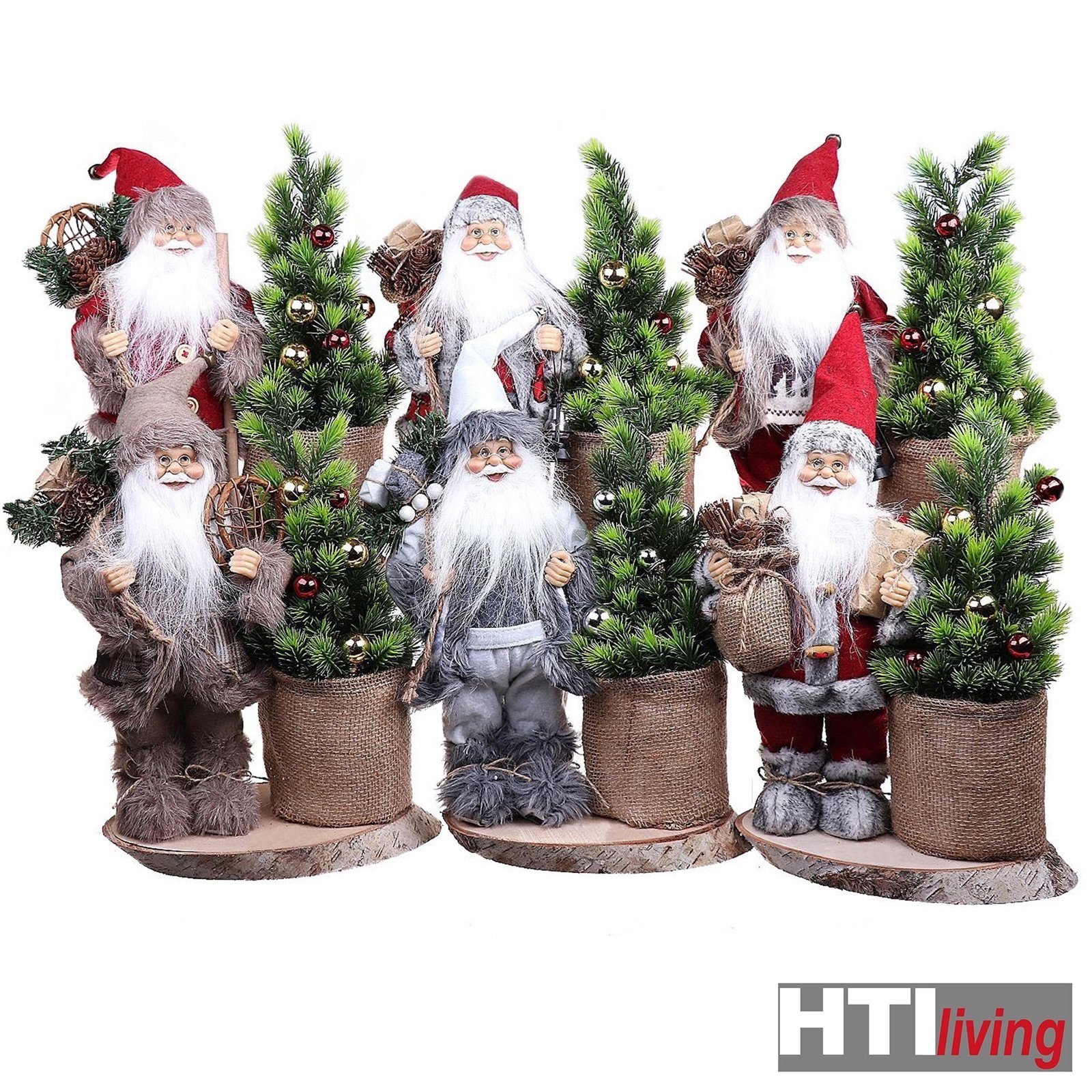 HTI-Living Dekofigur Weihnachtsmannfigur 30 St) mit 1 cm (Stück, Baum