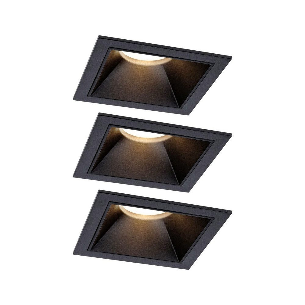 Paulmann Einbauleuchte Paulmann 93125 Cole LED-Einbauleuchte 3er Set LED 18 W Schwarz