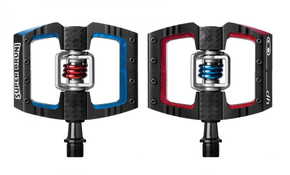 crankbrothers Klickpedale Crankbrothers Mallet DH Klick-Pedal Super Bruni Edition schwarz-rot-bl
