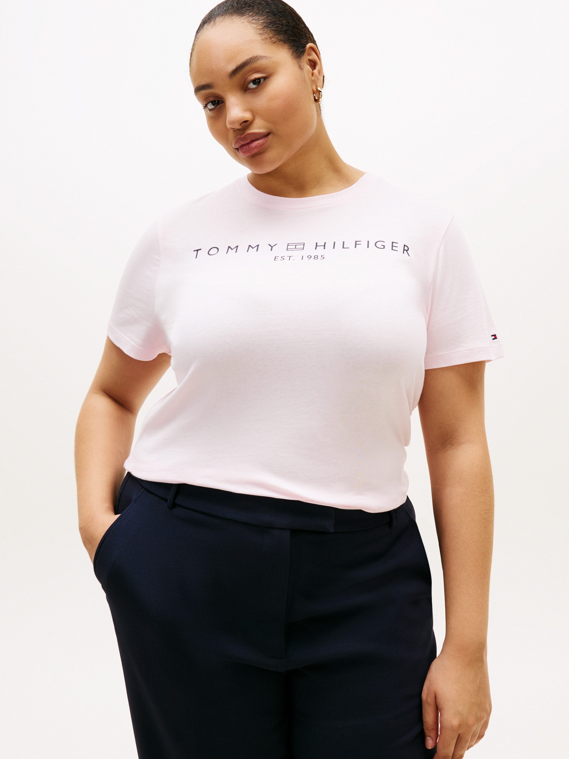 Tommy Hilfiger Curve T-Shirt CRV REG CORP LOGO C-NK SS in großen Größen günstig online kaufen