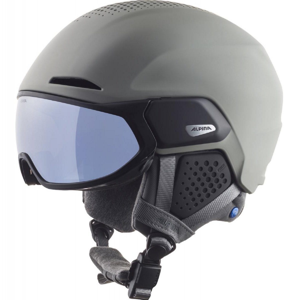 Alto Skihelm Alpina Q-Lite A9236 grey Alpina matt Snowboardhelm Sports Skihelm moon Visier