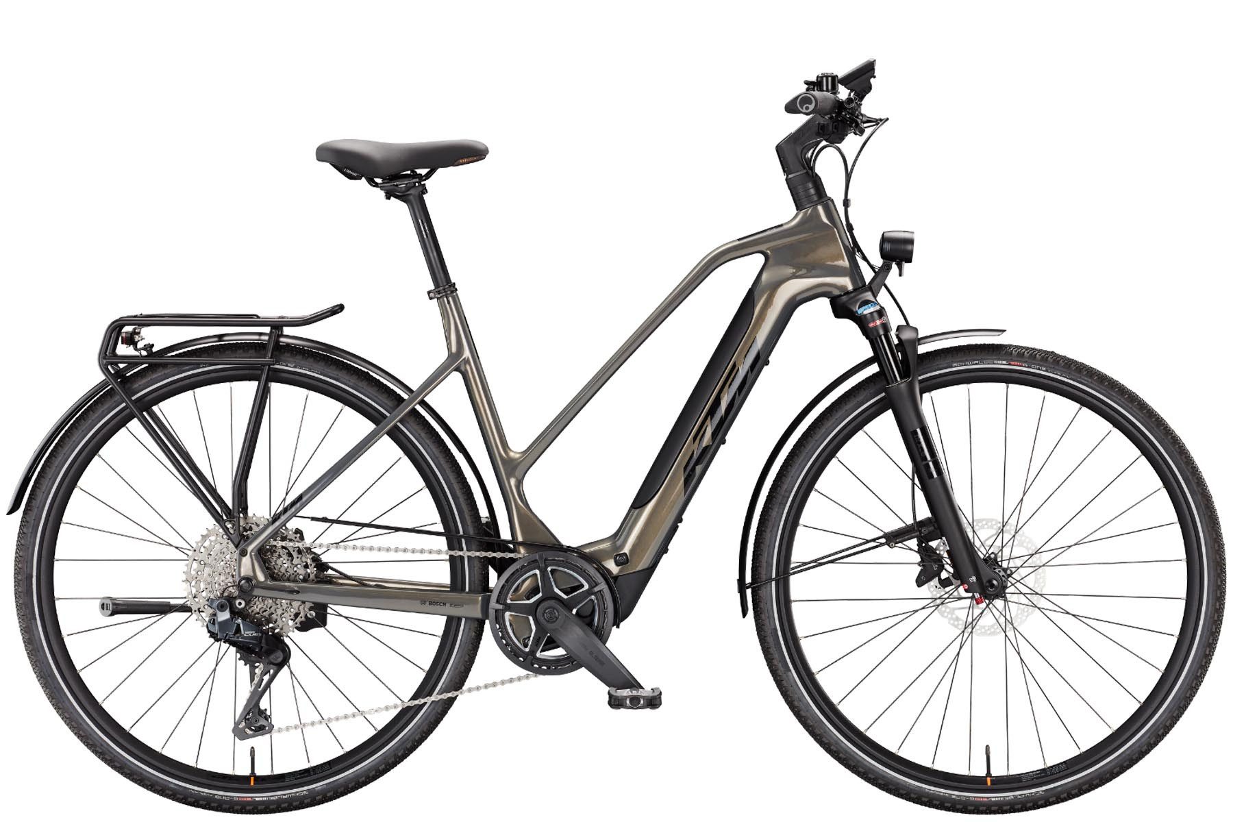 KTM E-Bike KTM Power Sport SX Plus Di2 400 Wh Damen Trapez grün 2026, 11 Gang SHIMANO CUES Di2 U8050-11 SGS shadow, Kettenschaltung, Bosch Performance Line SX smart System, 400 Wh
