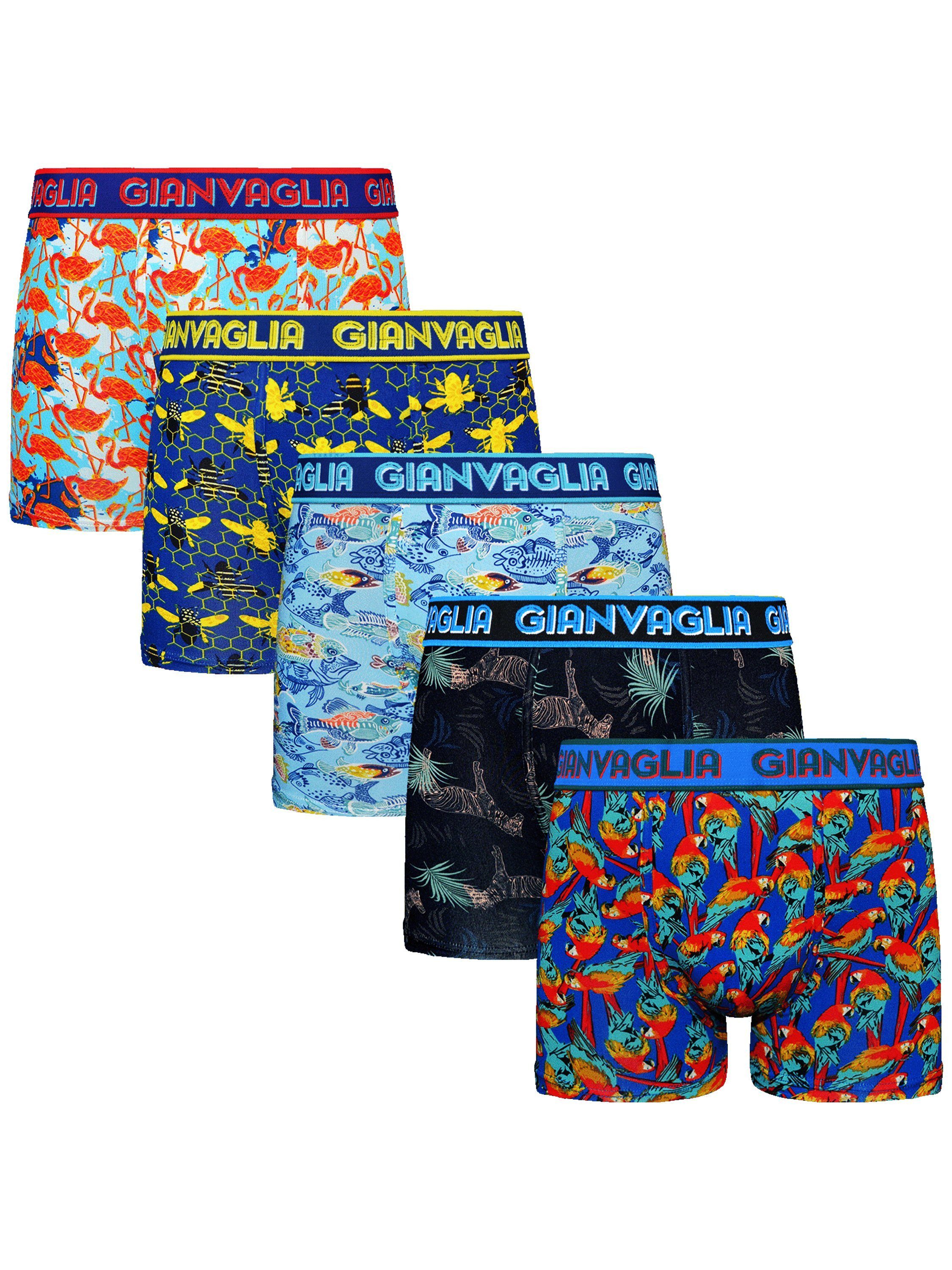 TEXEMP Retro Boxer 5er - 10er Pack Herren Boxershorts Retro Shorts Unterwäsche Unterhose (Spar-Packung, 5-St) Atmungsaktiv & Hautfreundlich