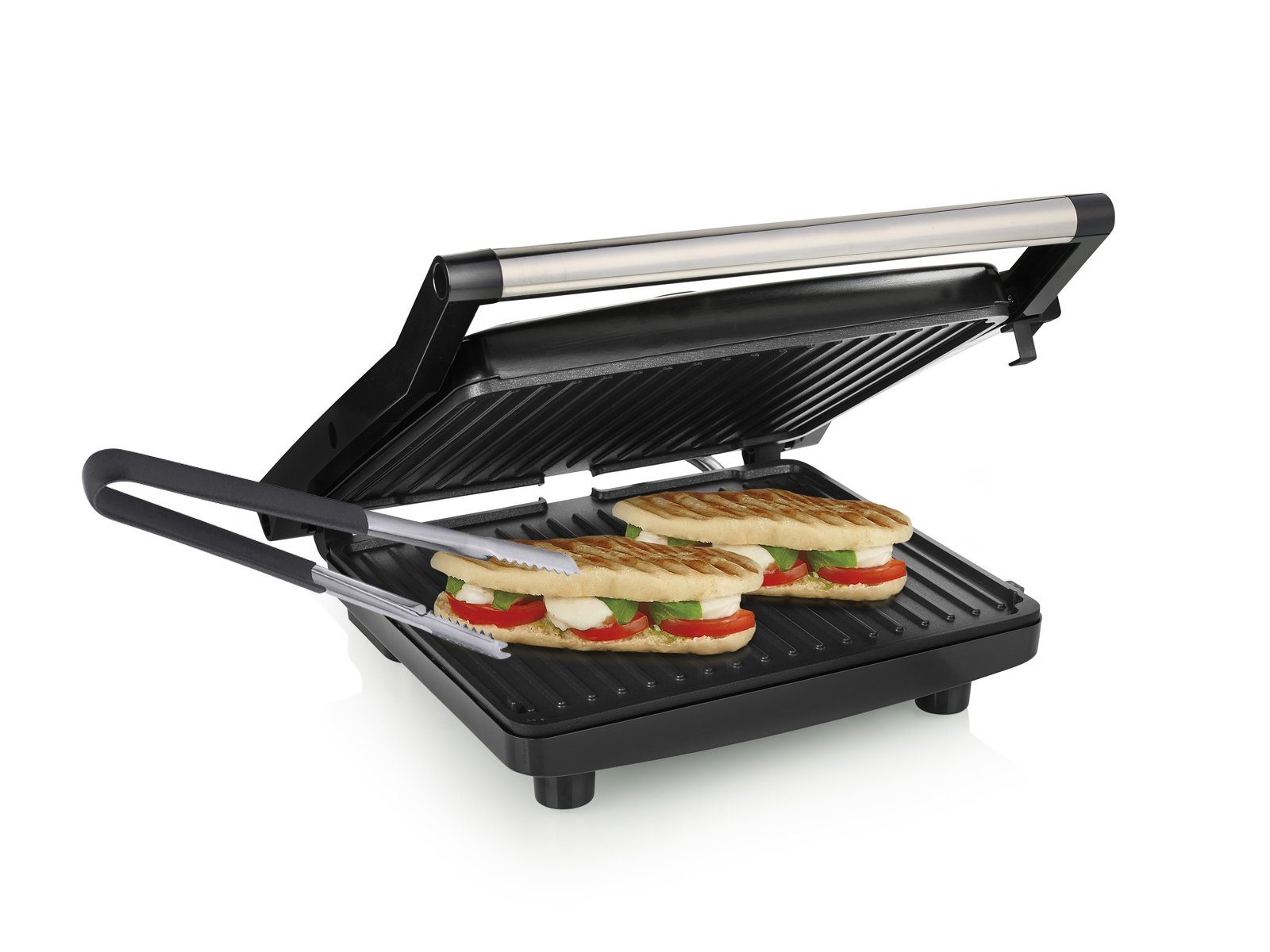 Setpoint Kontaktgrill, 2000 W, Elektro Low fat Indoorgrill XXL Panini Multigrill Snackmaker 30x26cm