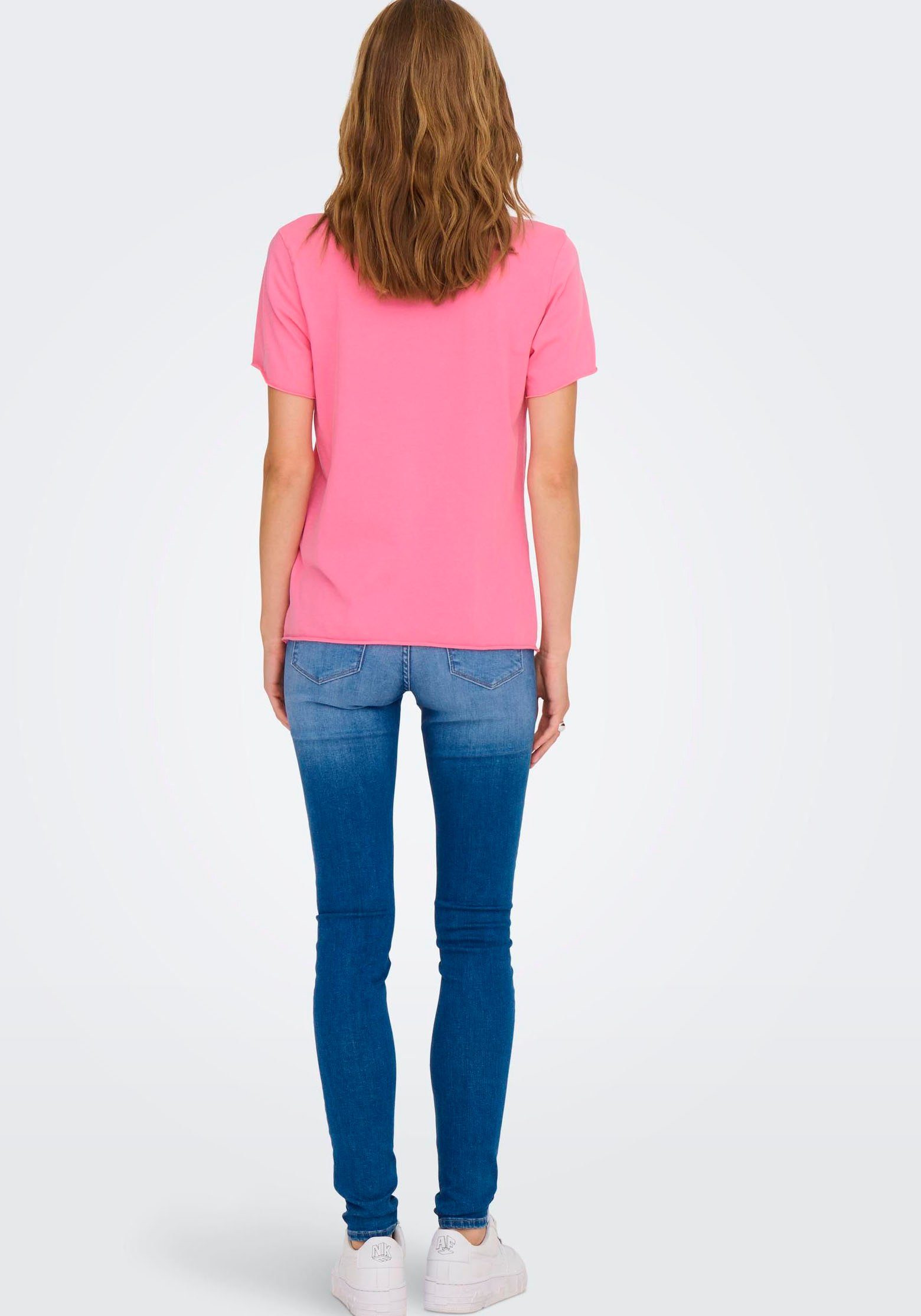 TOP ONLY Print:Brave JRS Rundhalsshirt ONLLUCKY Pink SPIRIT BOX Azalea REG S/S