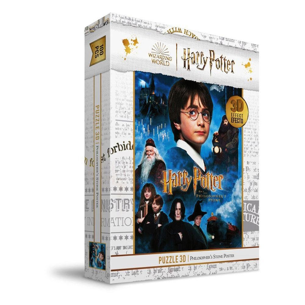 SD Toys Puzzle Harry Potter Puzzle 3D-Effekt Philosopher's Stone Poster (100 Teile), Puzzleteile
