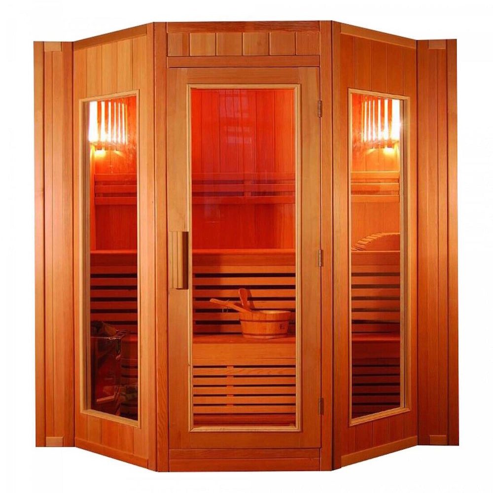 Sauna XXL Luxus Finnische Sauna SET Sauna inkl. Harvia Saunaofen Modell 2025