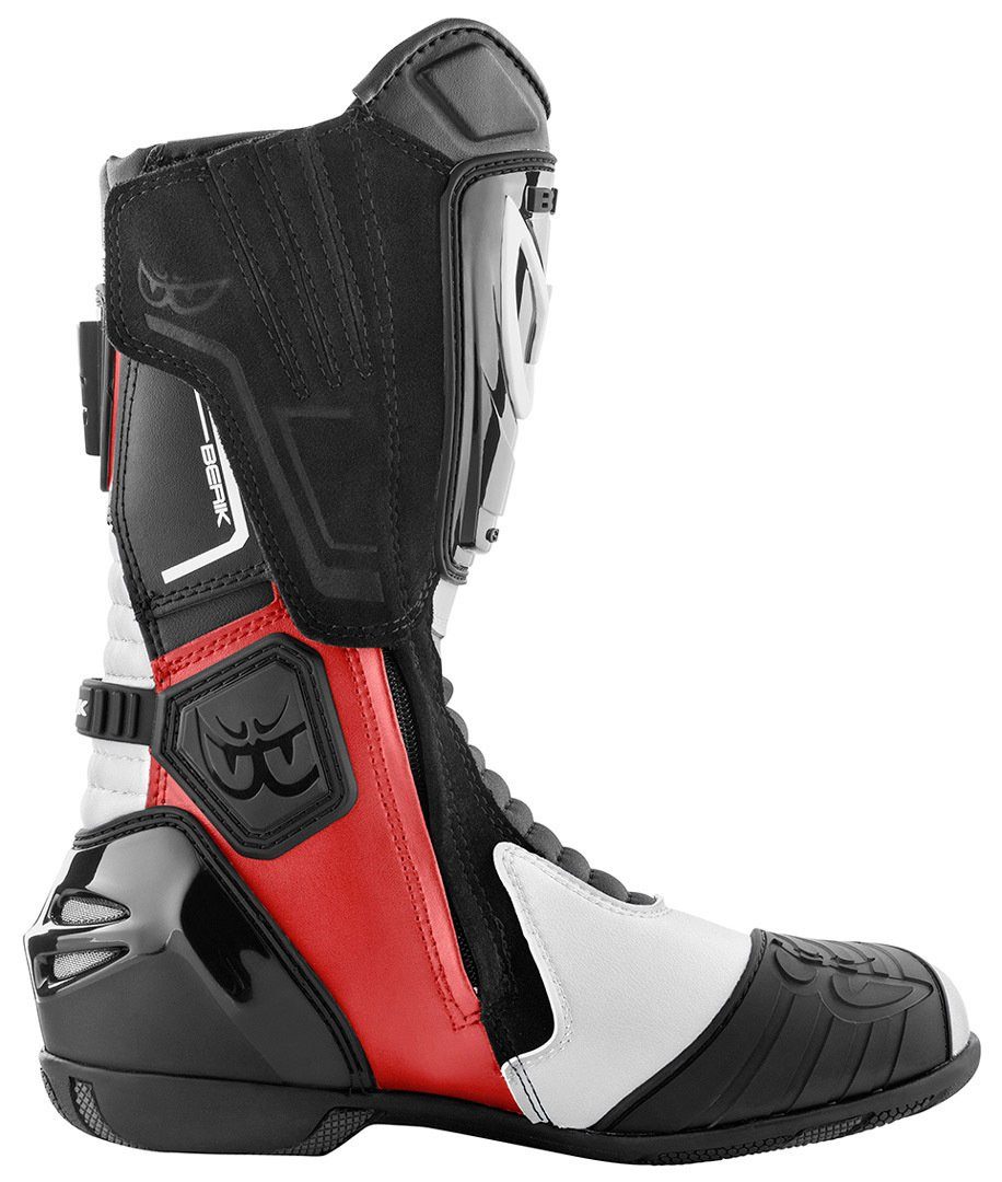 Donington Black/White/Red Motorradstiefel Motorradstiefel Berik