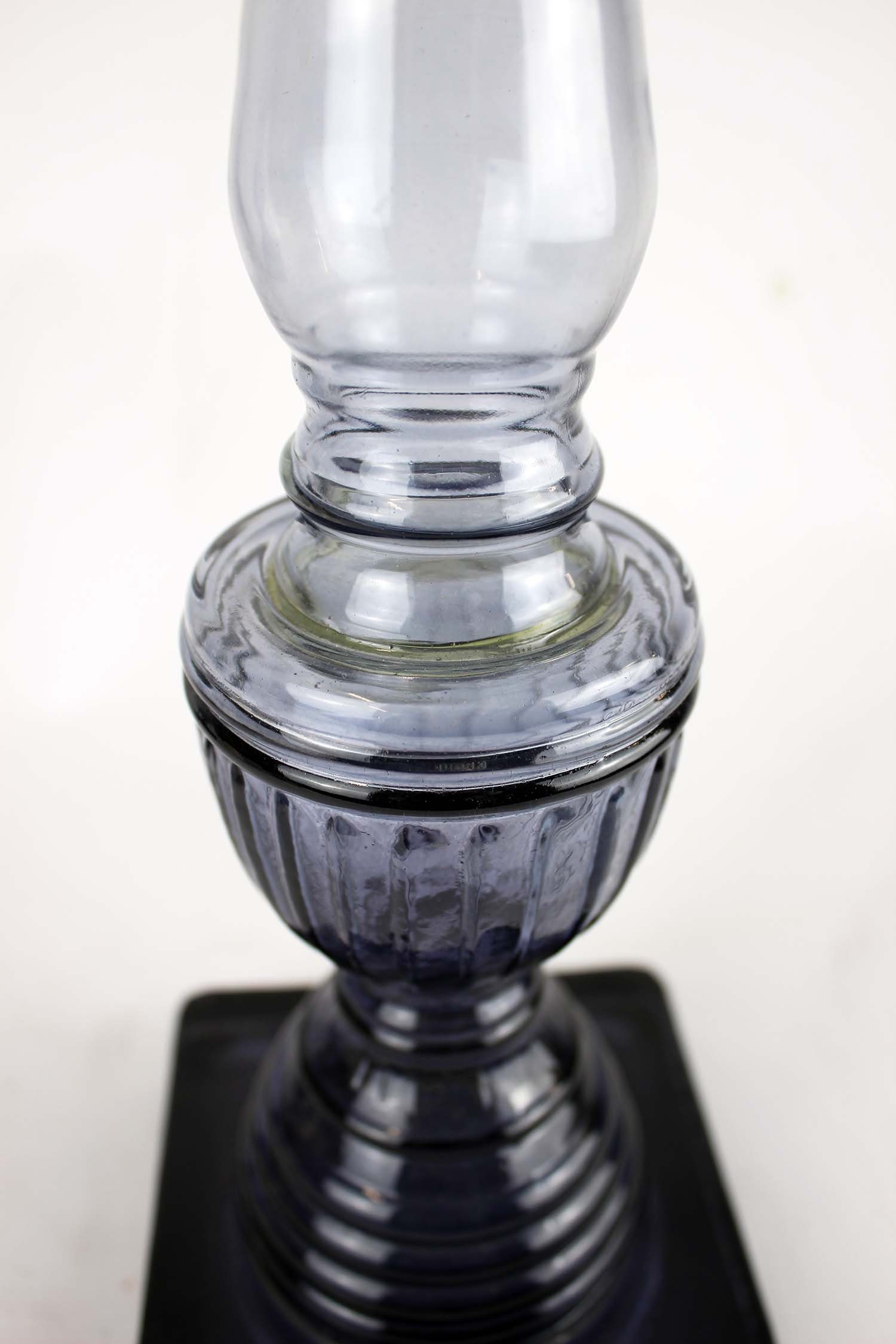 Cosy Home Ideas Kerzenständer Kerzenständer Glas dunkelblau aus Glas mundgeblasenem Kerzenhalter, durchscheinend