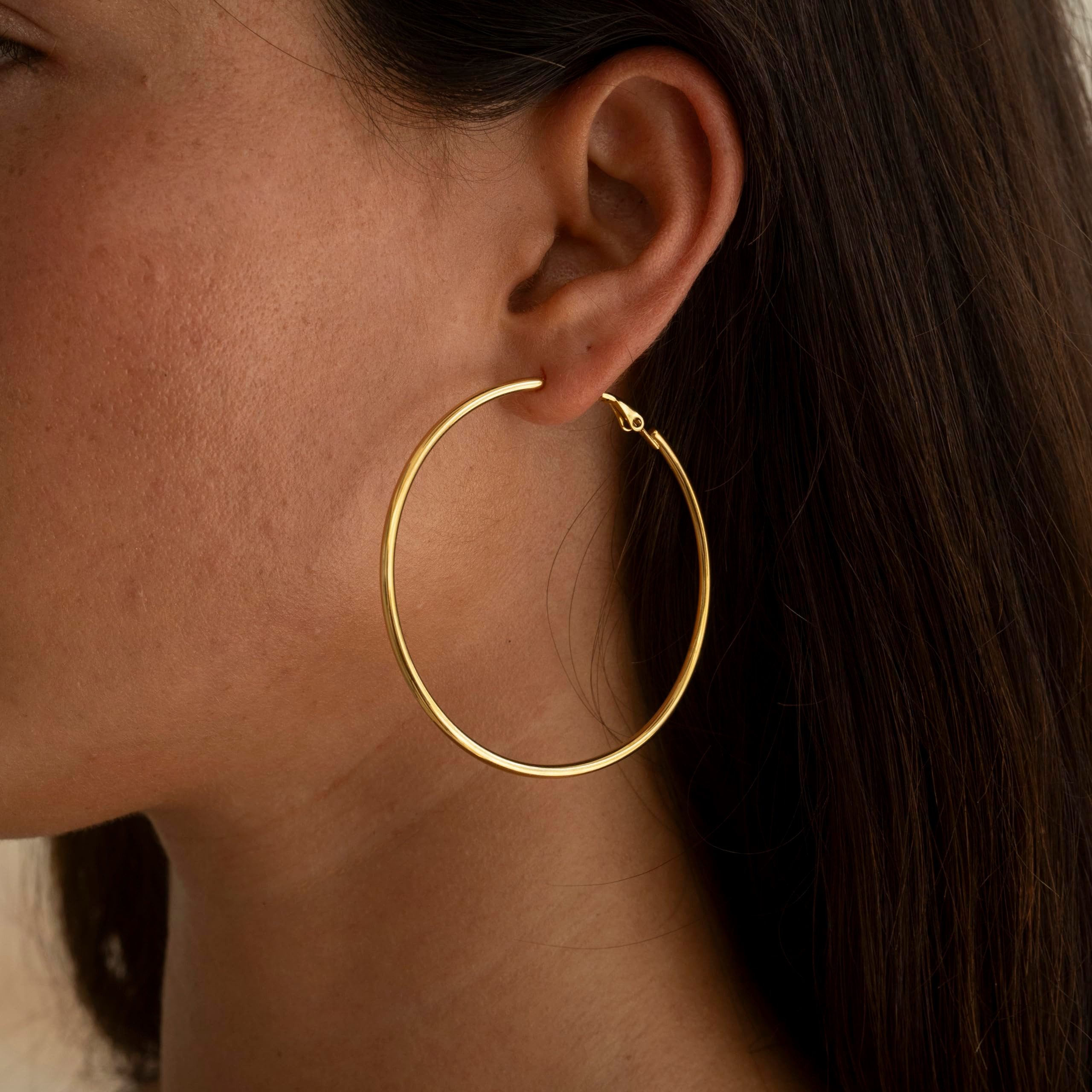 Made by Nami Paar Creolen Gold Ohringe Damen aus Edelstahl Wasserfester Sch günstig online kaufen