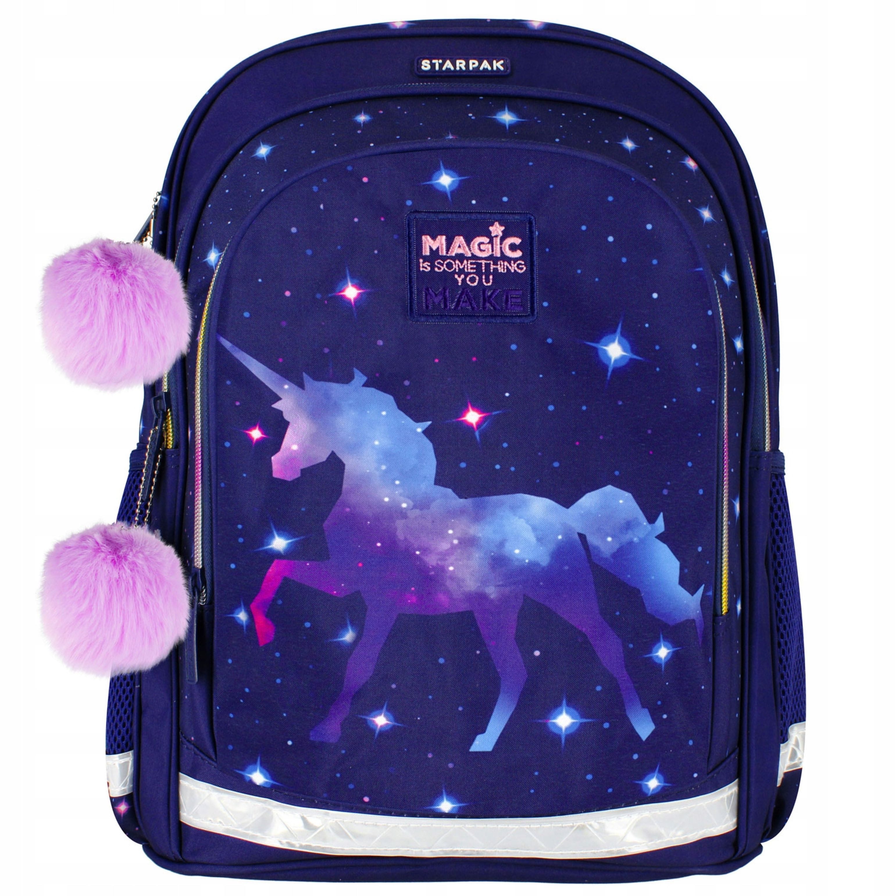 Starpak Schulrucksack Schulrucksack Einhorn Galaxy für Mädchen, Klasse 1–3 – Bild 2 von 5