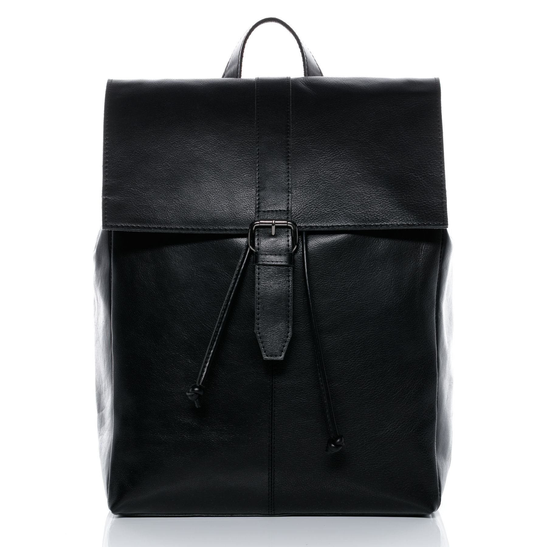 BACCINI Rucksack echt Leder Rucksack groß 15 Zoll Laptop Fach schwarz, Cityrucksack 15,4 Zoll Echtleder, Daypack Leder-Rucksack Damen schwarz