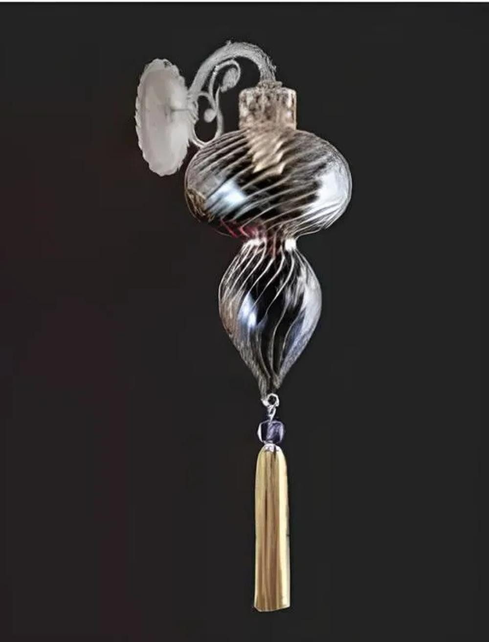 Xlmoebel Wandleuchte Elegante Wandbeleuchtung Leuchter Wandlampen Silber Glas Stil, Keine Funktionen, Hergestellt in Europa