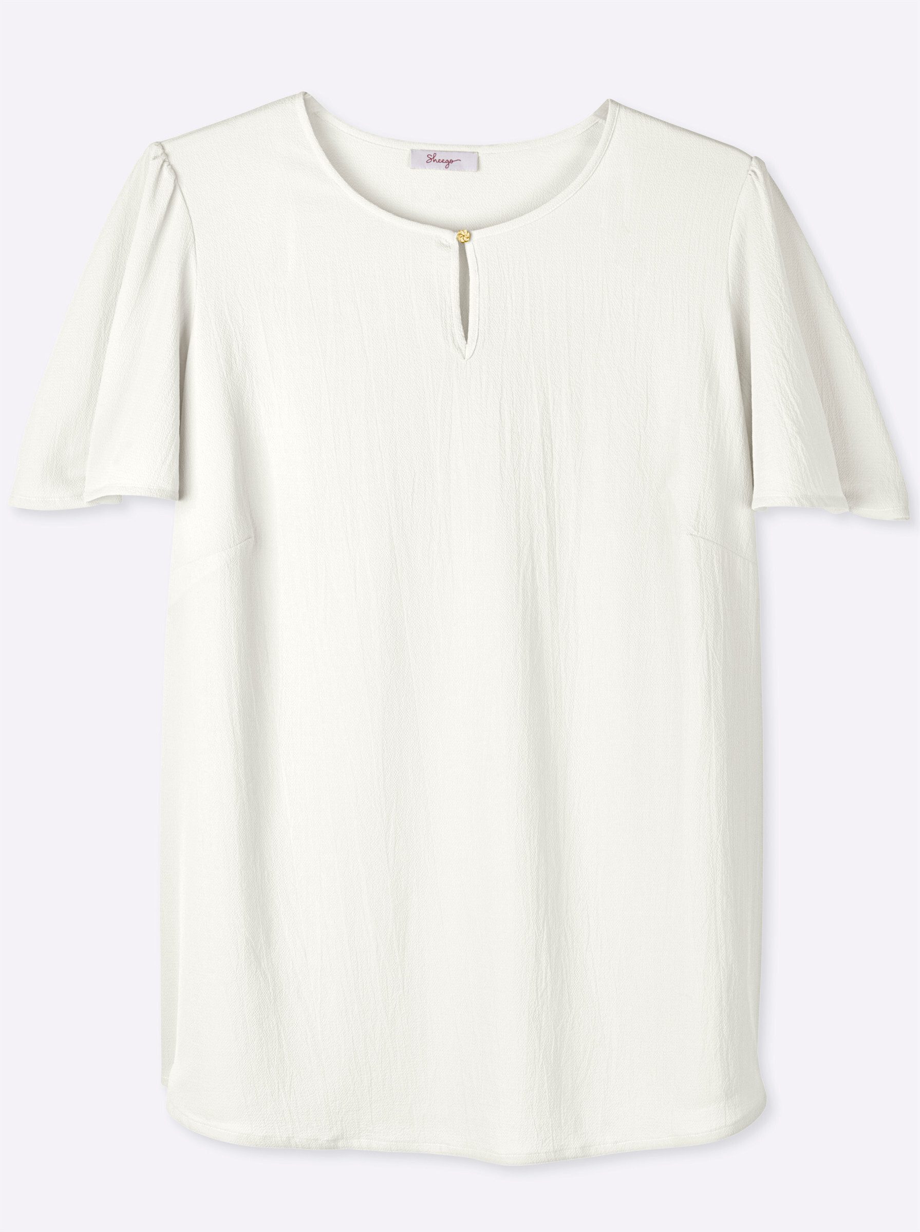 Klassische Bluse Tunika Kurzarm