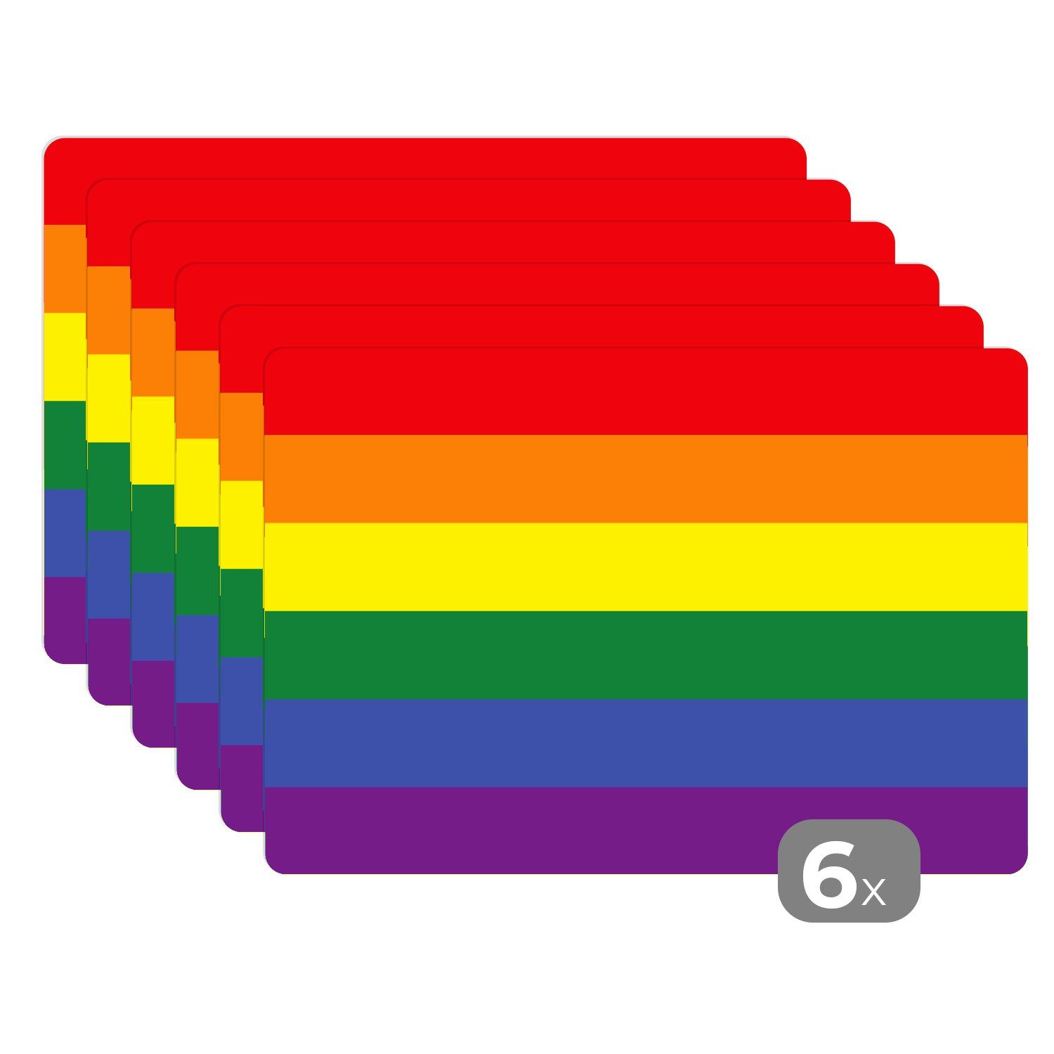 Platzset Regenbogenflagge - Stolzflagge - Liebe