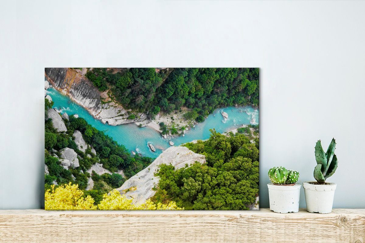 St), Aufhängefertig, 30x20 Verdon oben von cm Wandbild (1 OneMillionCanvasses® Gorges Leinwandbilder, gesehen, du Wanddeko, Leinwandbild