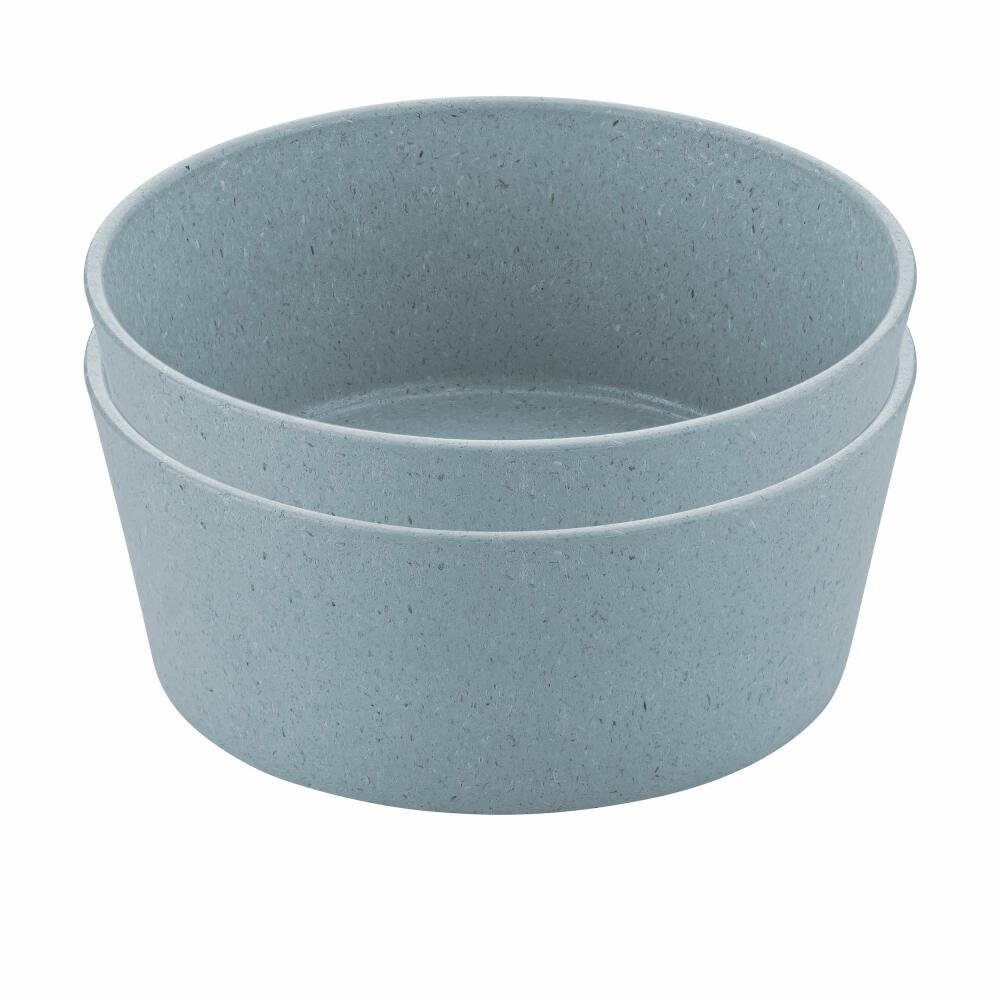 Nature Set Blue KOZIOL Blau Bowl Kunststoff, Connect 2er Schale Biozirkulärer 890 Flower (2-tlg) ml,