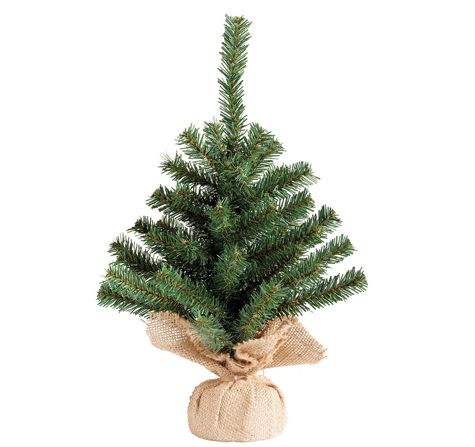 Decoris season decorations Künstlicher Weihnachtsbaum, Tannenbaum künstlich im Jutesack 45cm grün