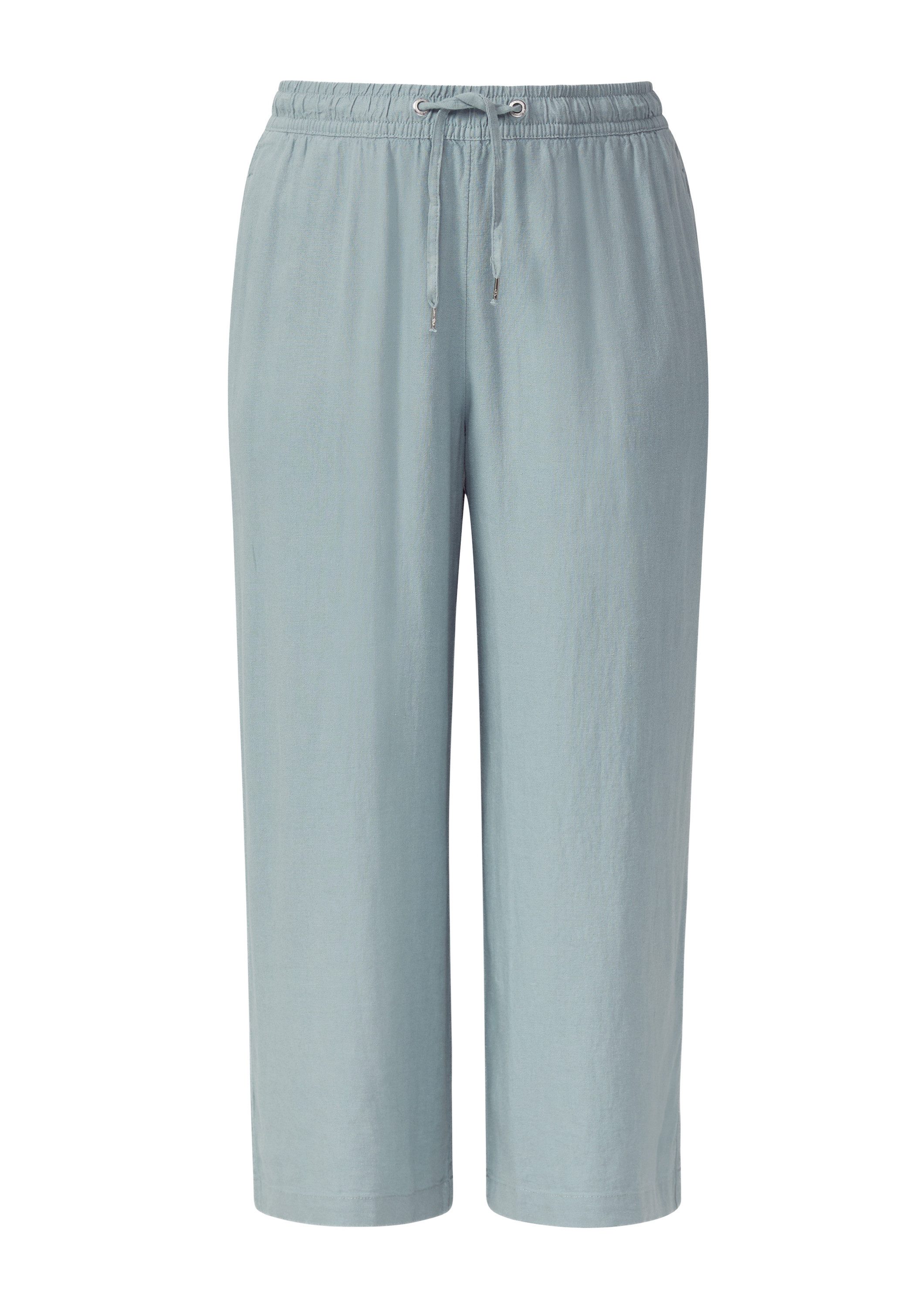 QS Chinos Hose Wide Leg-Hose aus Leinenmix günstig online kaufen