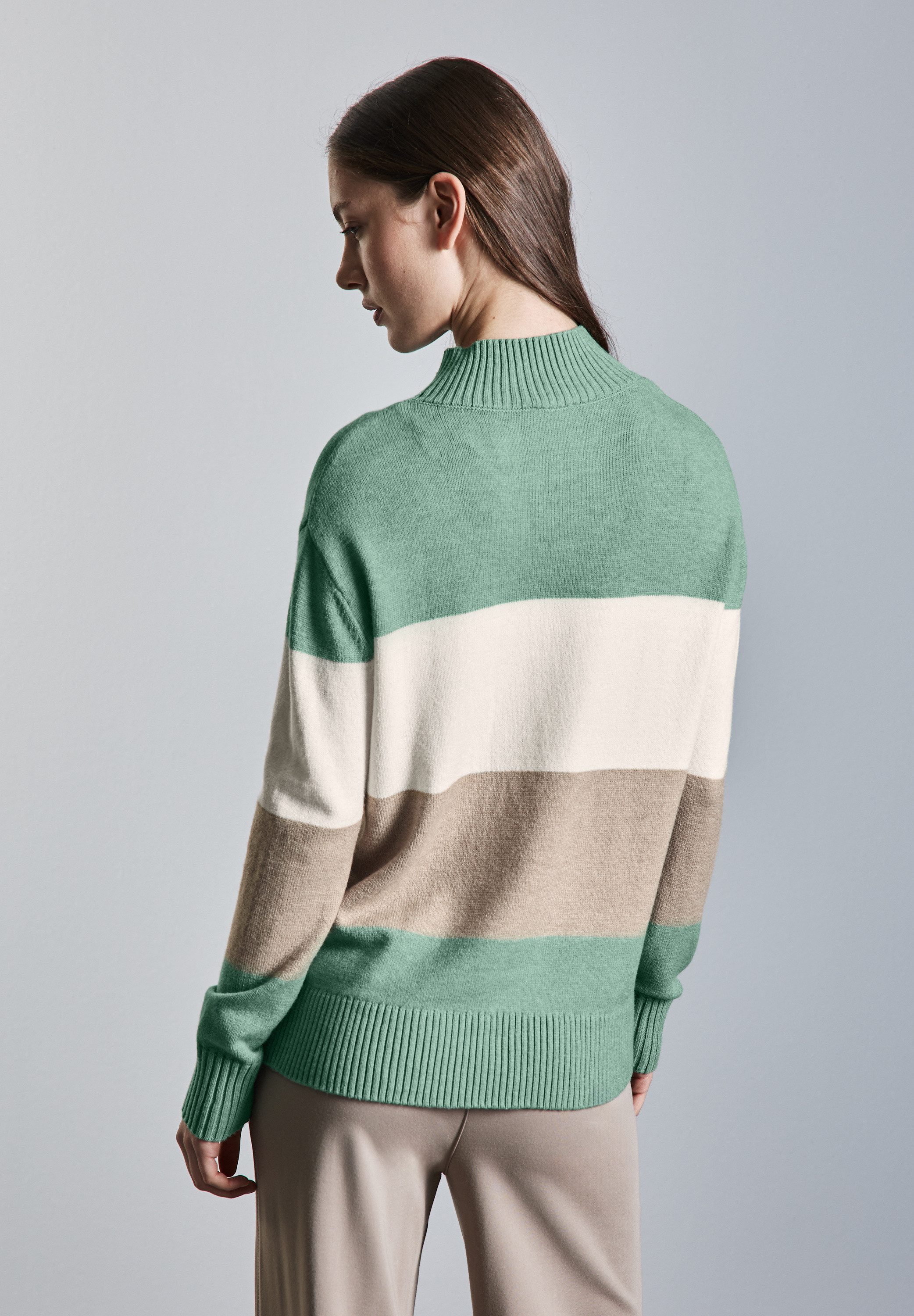 STREET ONE Strickpullover aus softem Materialmix
