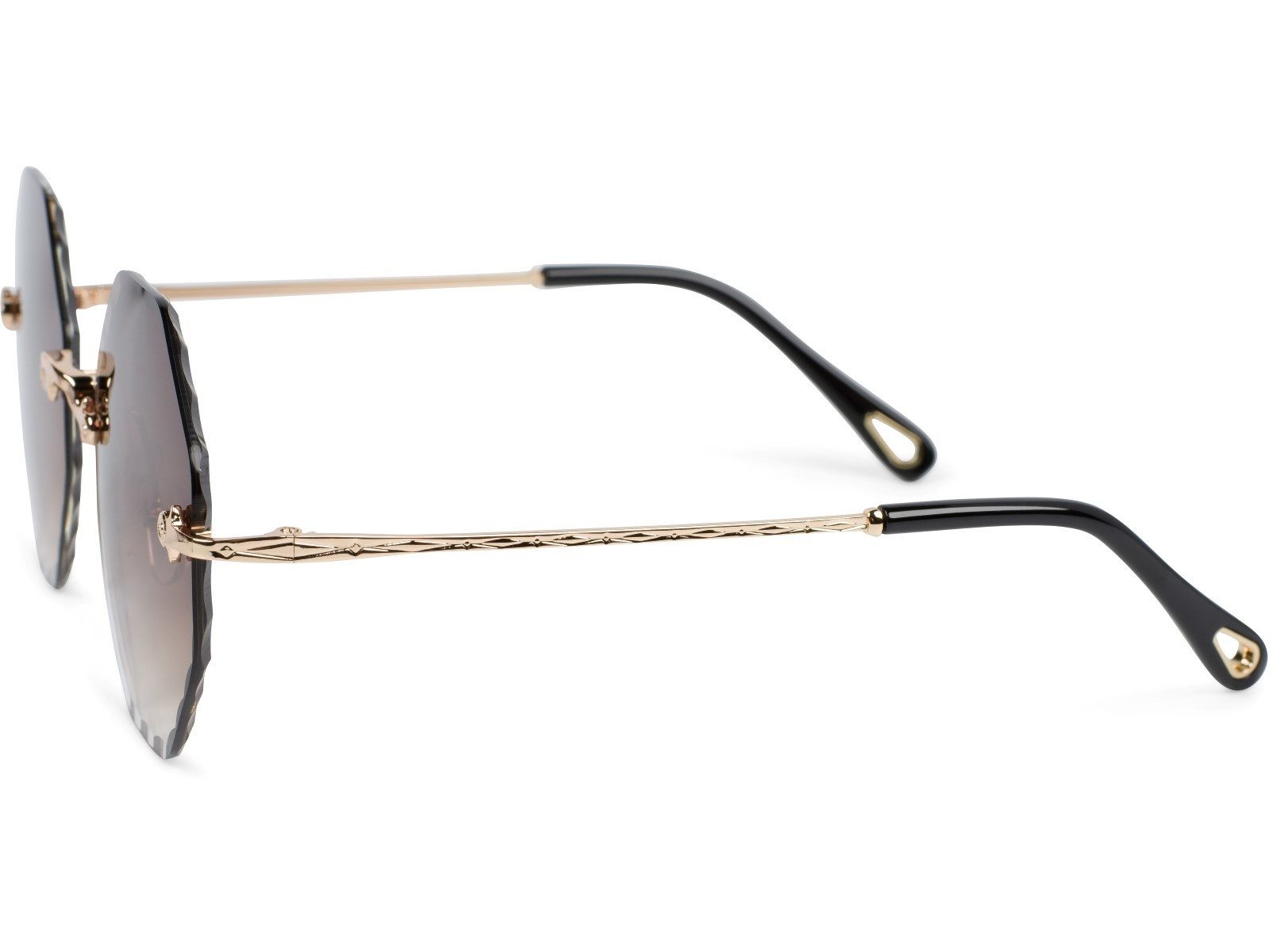 styleBREAKER Sonnenbrille Rahmenlose Runde Sonnenbrille mit Diamant Schliff (1-St)