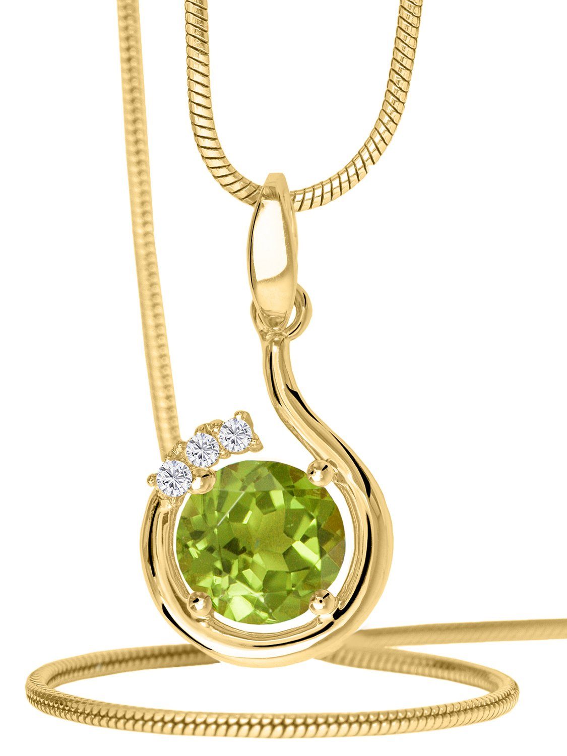 Kettenanhänger Peridot (Set, 1-tlg., Schmuckbox), My Sala inkl. Gold Geschenke