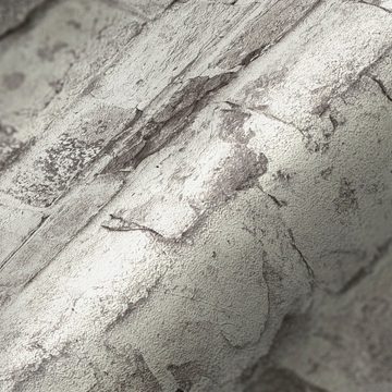 A.S. Création Vliestapete Bricks & Stones Steinoptik, leicht strukturiert, matt, (1 St), Tapete Stein
