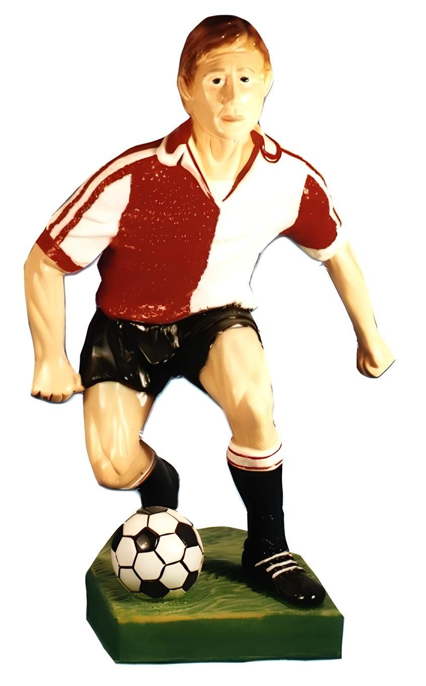 JVmoebel Dekoobjekt Design Fußballer II Figur aus Polyresin in Schwarz-Gold (1 St), Made in Europa