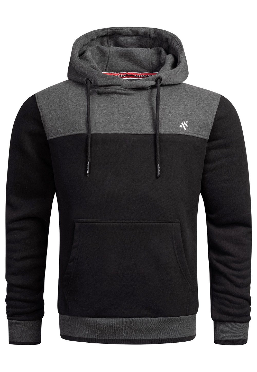 Alessandro Salvarini Kapuzenpullover ASLerio mit großer Kapuze, mit Kapuze günstig online kaufen