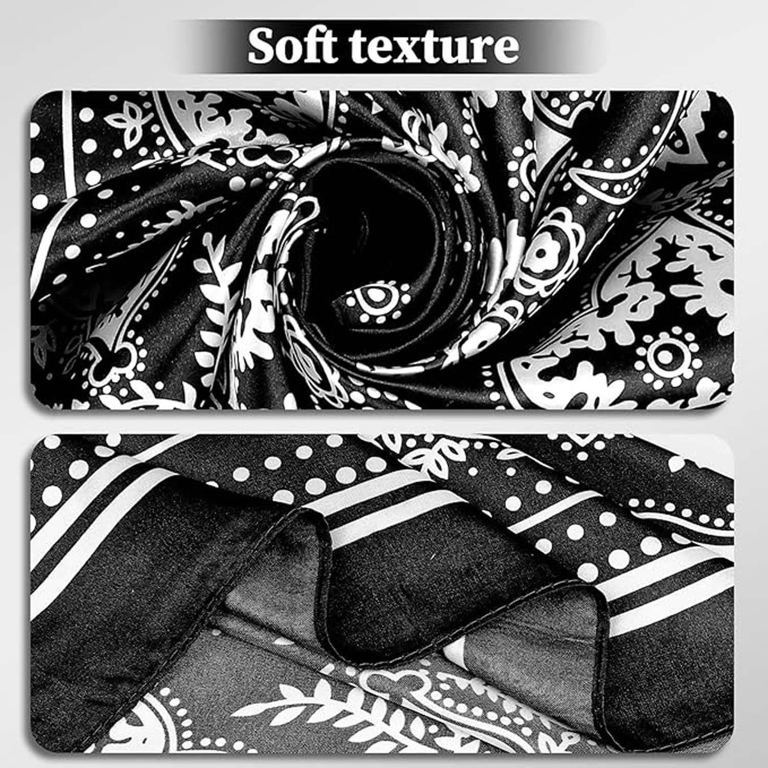 Coonoor Halstuch 90x90cm Kopftuch Bandanas Haartuch für Damen