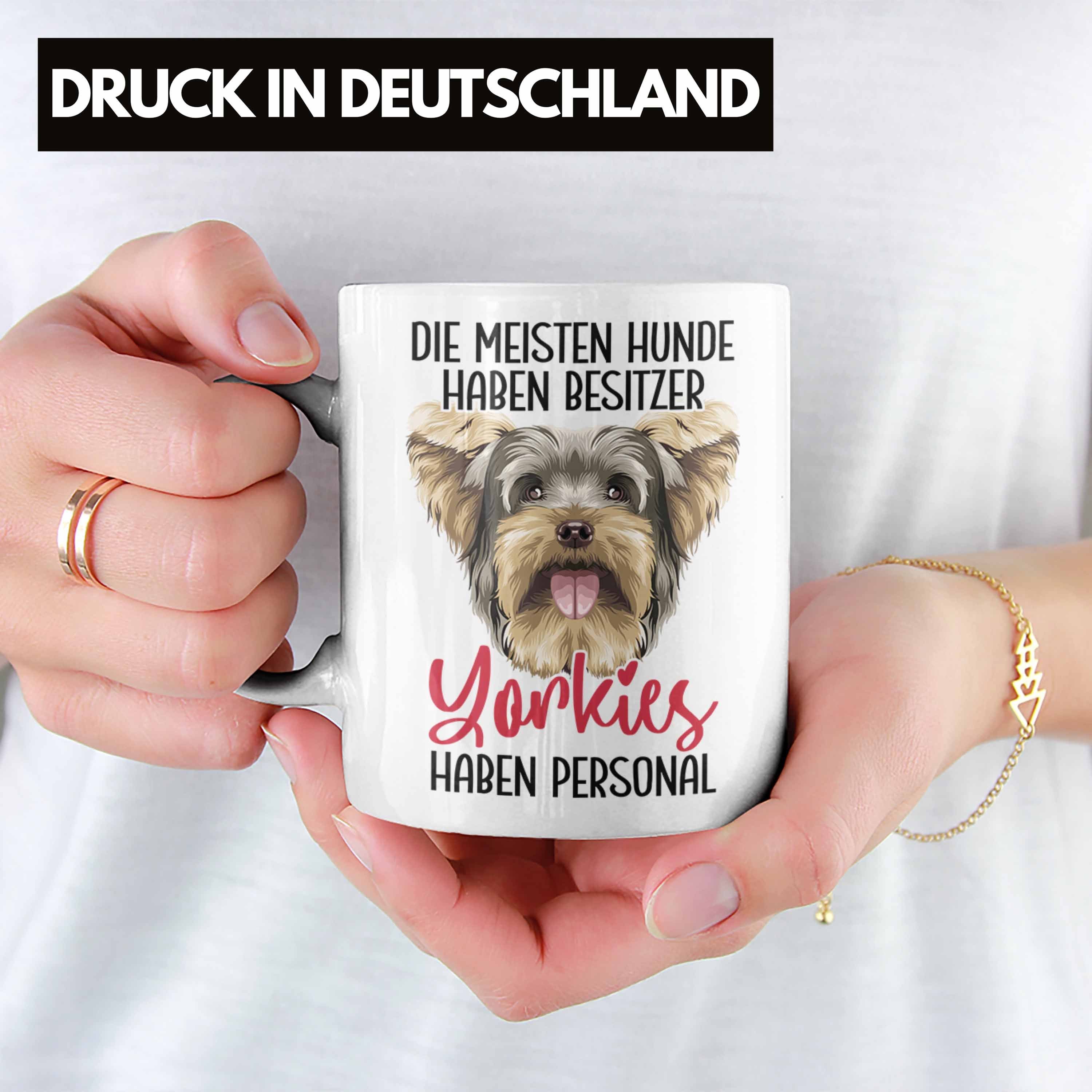 Ges Yorkie-Besitzer Tasse Liebhaber Geschenk Kaffee-Becher Tasse Weiss Hund Trendation Yorkie