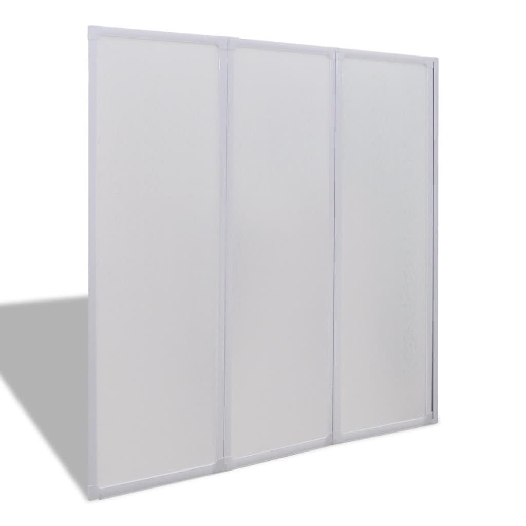 vidaXL Badewannenfaltwand, Badewannen Faltwand Duschabtrennung 141 x 132 cm