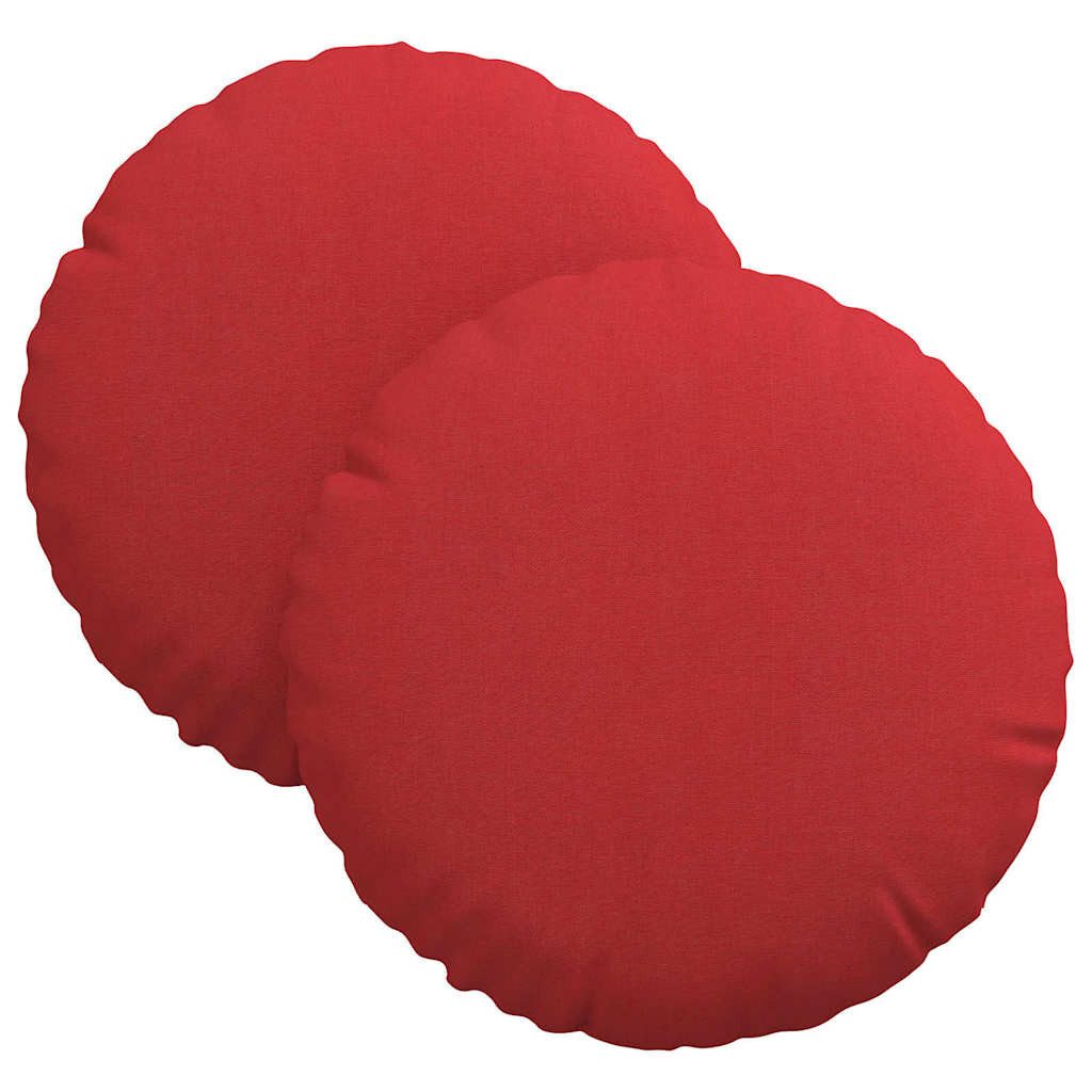 vidaXL Sitzauflage Sitzkissen 2 stk. Stoff Rot Ø30 x 13 cm, (2 St)
