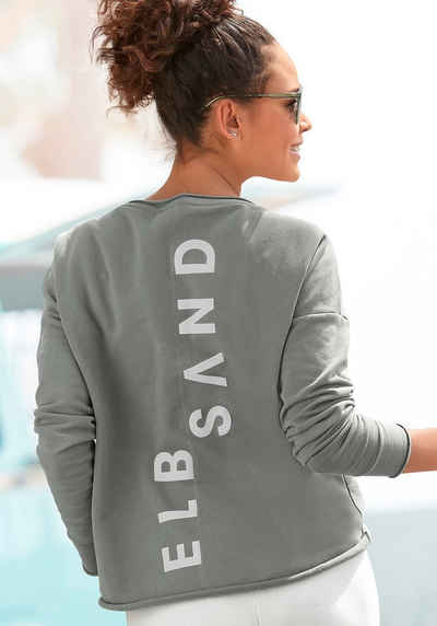 Elbsand Sweatshirt Raina mit Logoprint am Rücken