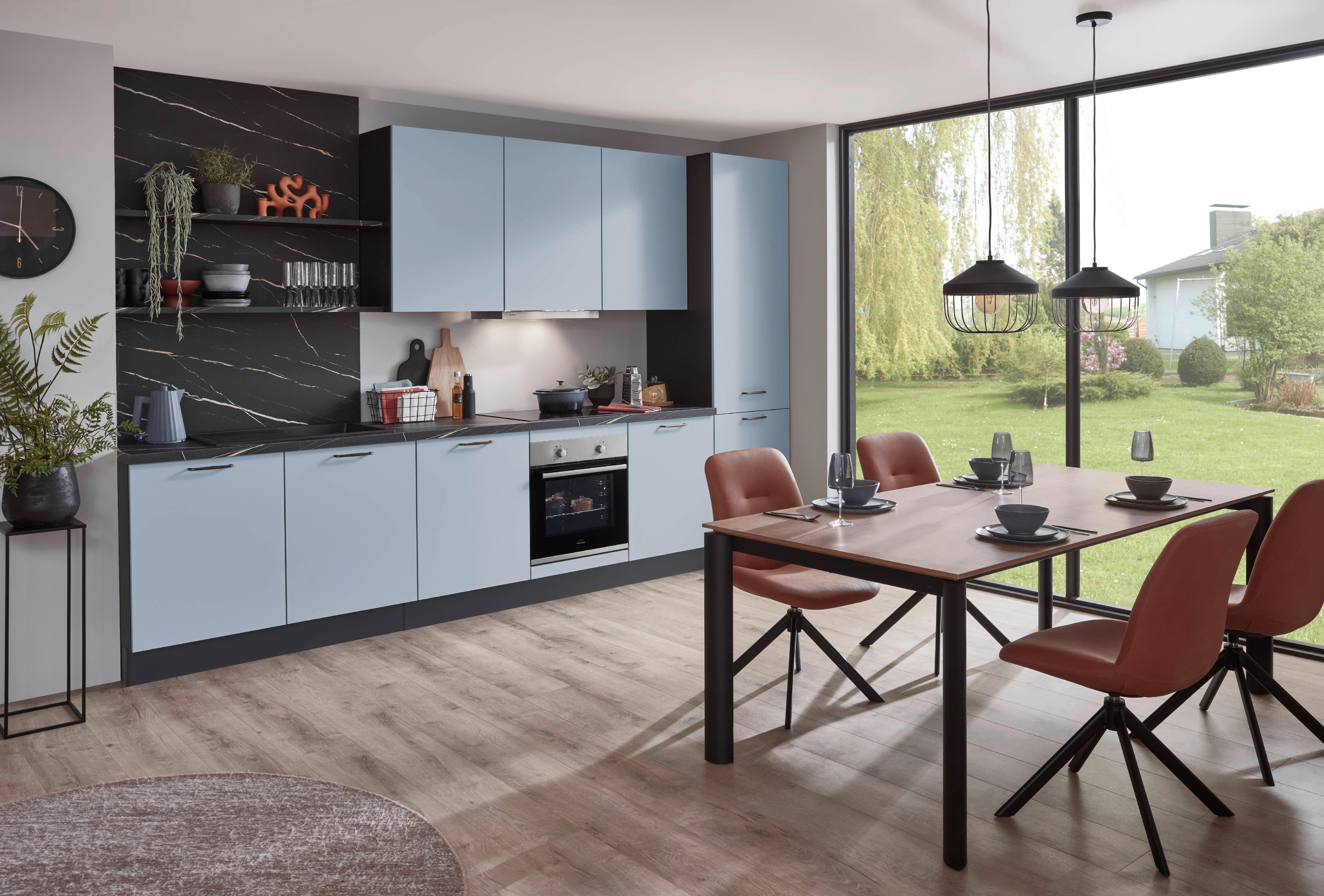 nobilia® Küchenzeile Metz, individuell anpassbar, gratis Küchenplanung mit Profis, (Breite 360cm), vormontiert, wahlw. mit E-Geräten, Preis inkl.Lieferung