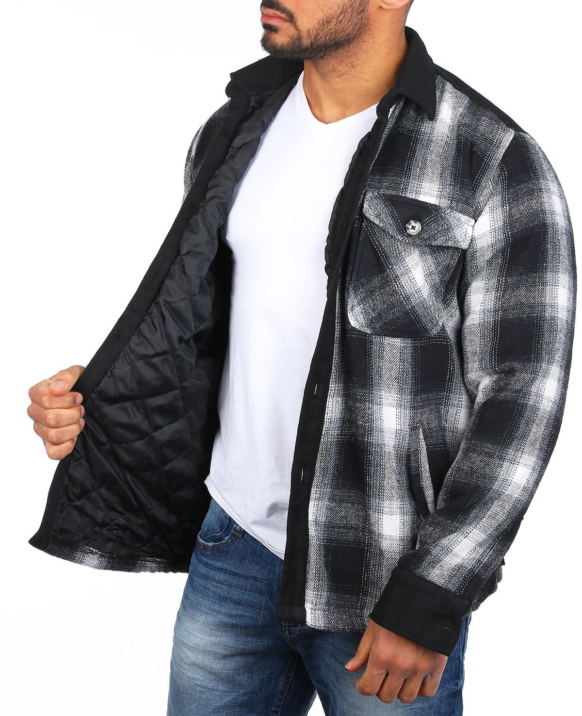 CARISMA Langarmhemd gefütterte Holzfäller Karo Hemd Jacke dicke weiche Qual günstig online kaufen