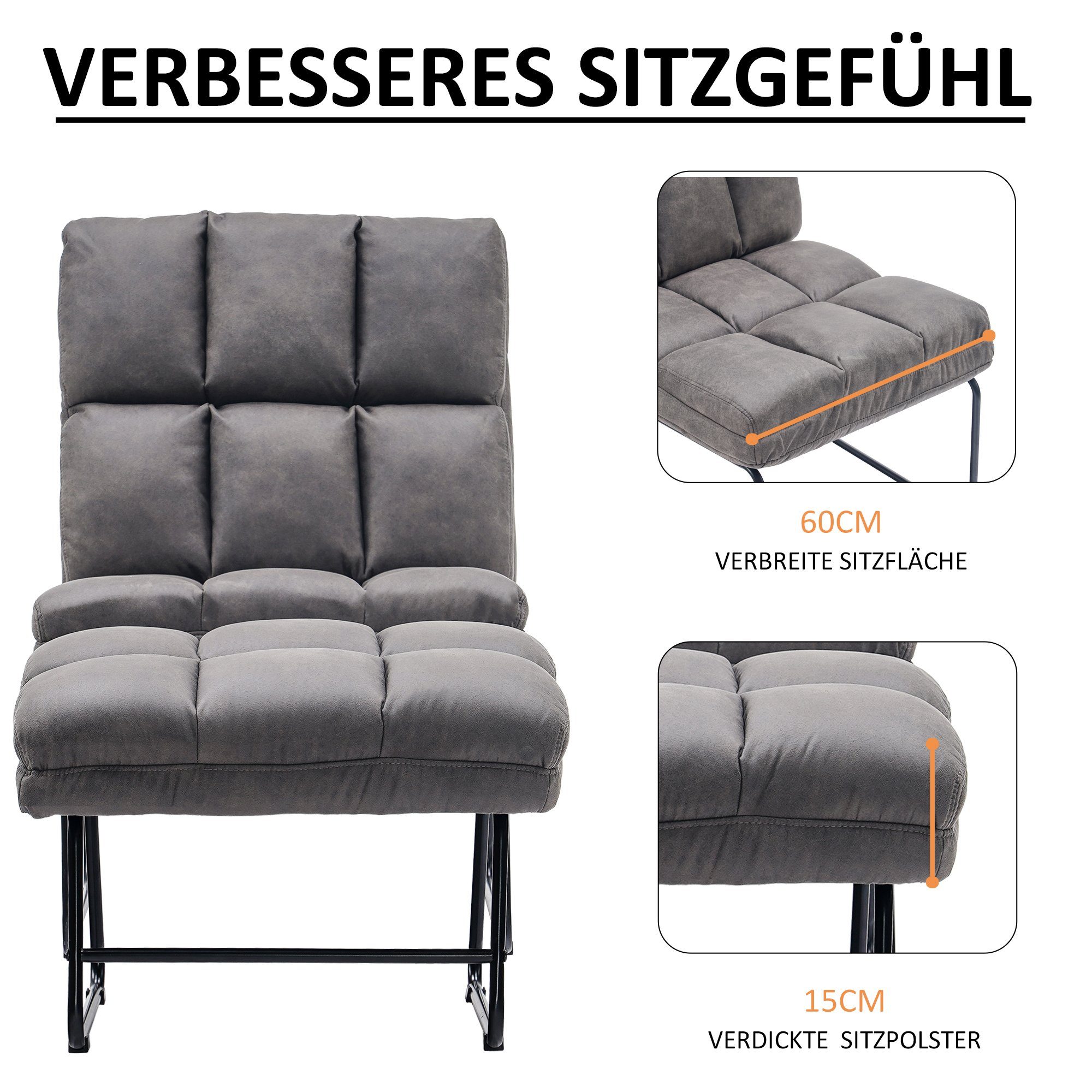 MCombo TV-Sessel MCombo Sessel mit Hocker 0014 / 0016 (Relaxsessel mit Hocker0014/16), mit Relaxfunktion