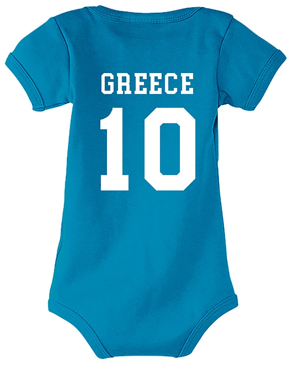 mit Kinder Blau Griechenland Baby Motiv trendigem Body Strampler Designz Kurzarmbody Youth
