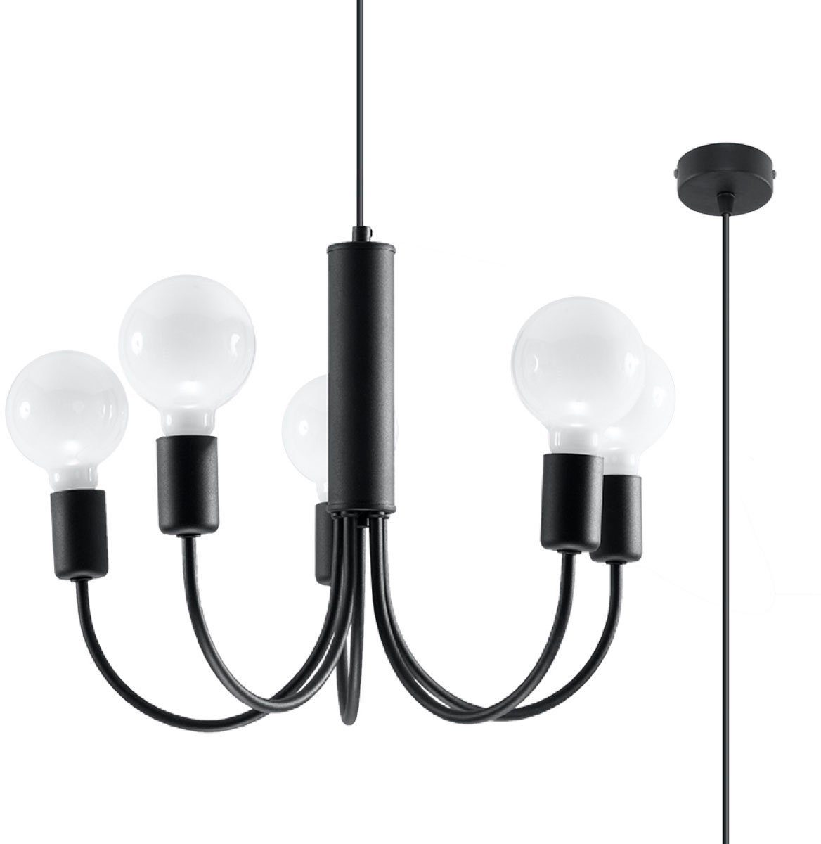 SOLLUX lighting Kronleuchter PICCOLO, ohne Leuchtmittel, Slush -Einstellung