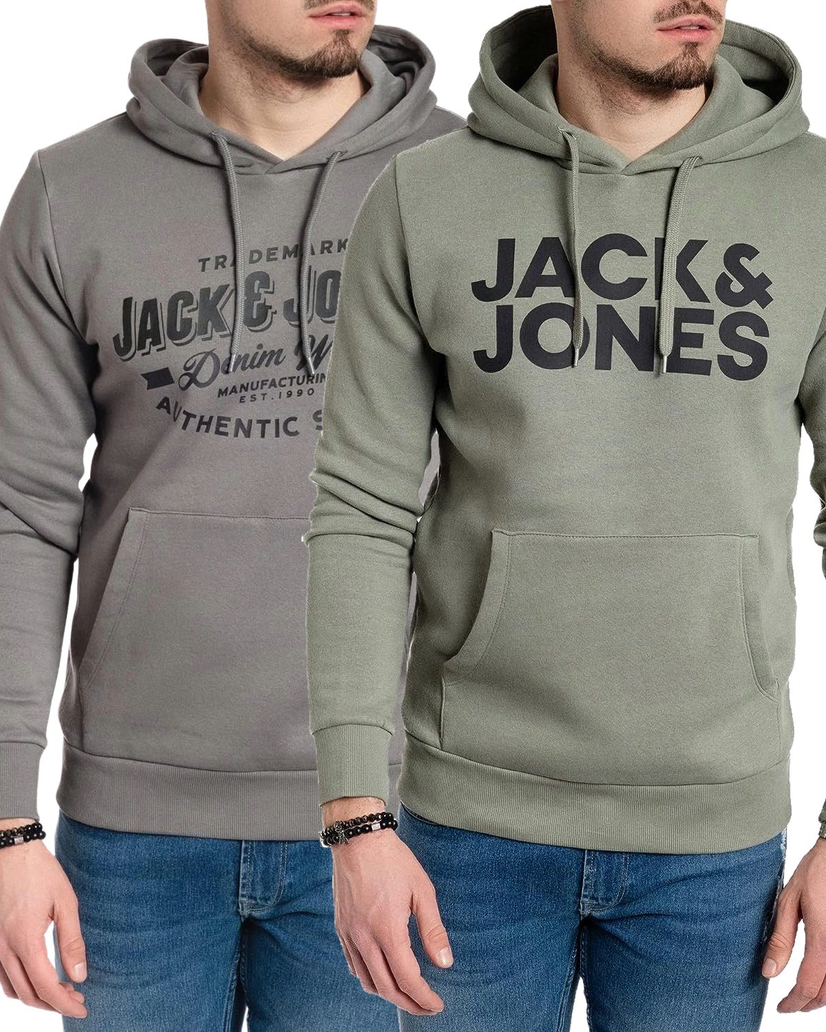 Jack & Jones Kapuzenpullover stilvolle Hoodies mit Logoprint (Spar Set, Dop günstig online kaufen