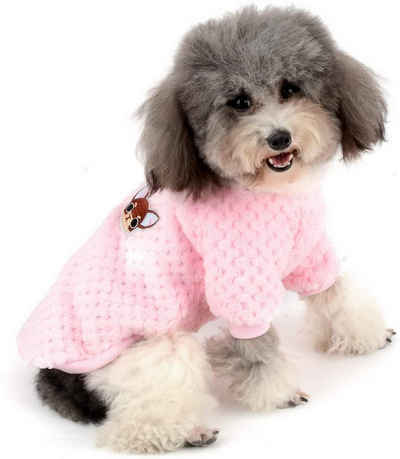 Leway Hundekostüm »Hundepullover für kleine Hunde Fleece Warm Weich Welpen Sweater Wintermäntel Winterjacken Hunde Bekleidung Haustier Chihuahua Katzen Kleidung Rosa«