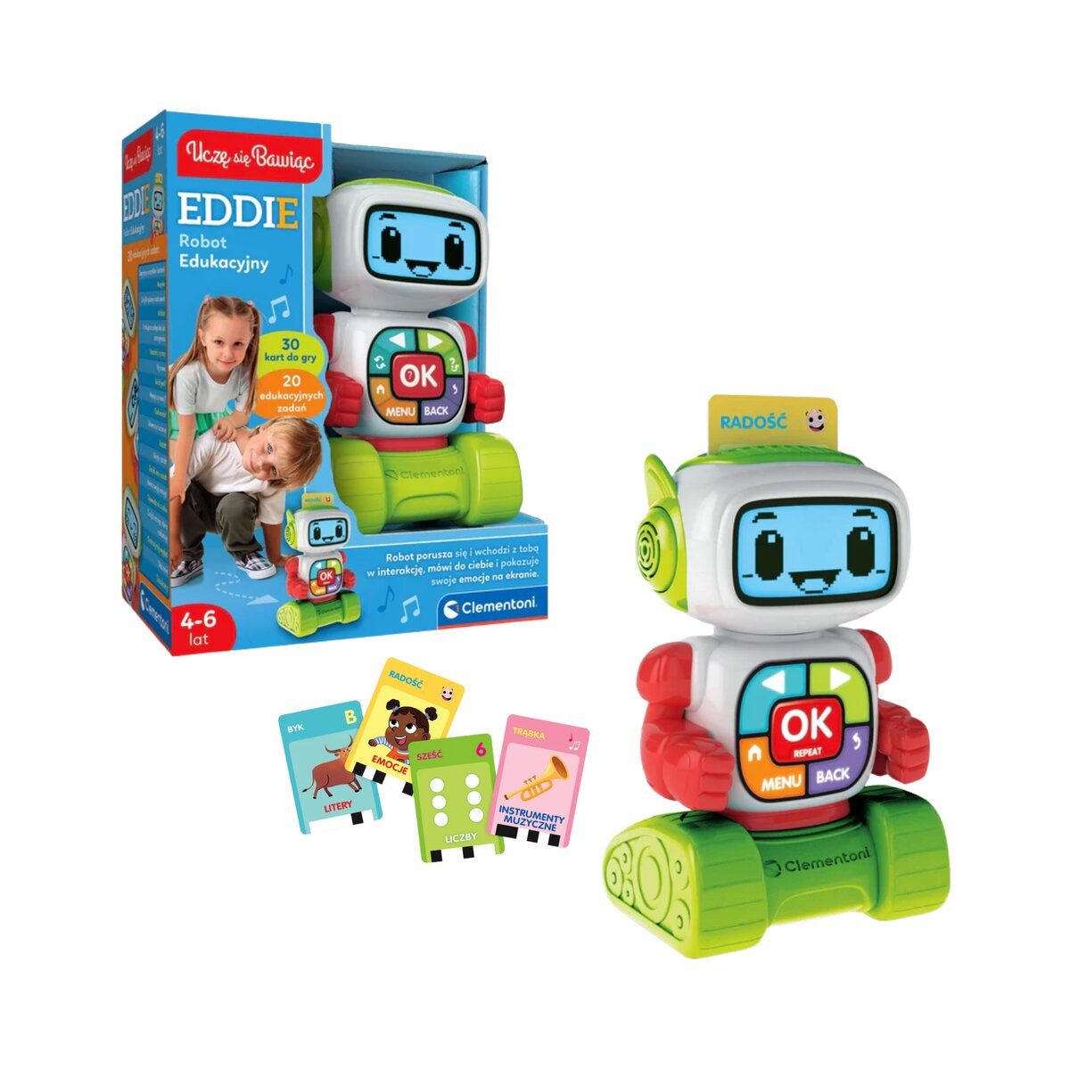 Clementoni® Lernspielzeug Lernroboter Eddie Polnische Sprache Spielerisch Lernen