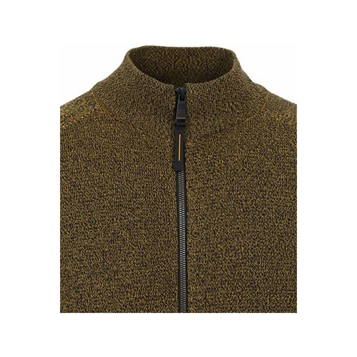 textil VENTI Senfgelb passform (1-tlg) V-Ausschnitt-Pullover gelb CASAMODA