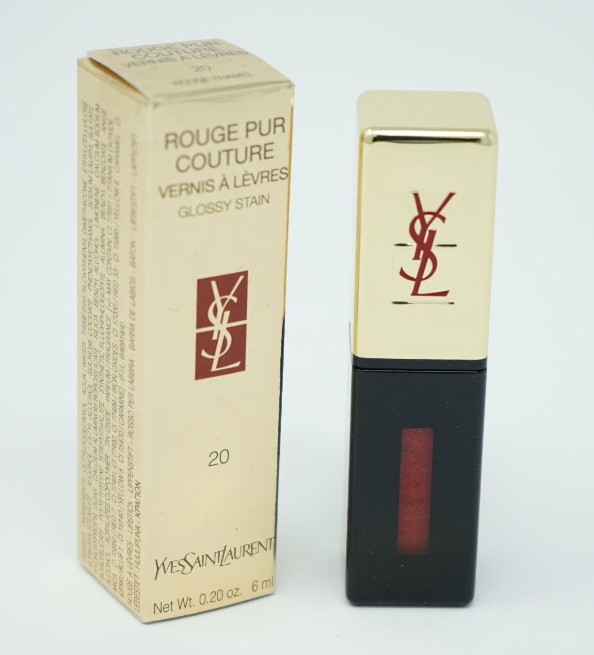 Rouge Lipgloss YVES A Glossy LAURENT Levres Pur Stain Vernis Saint Yves Couture SAINT Laurent