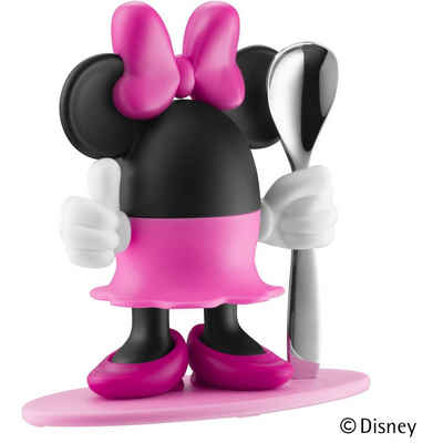 WMF Eierbecher Mickey Mouse, (1x Minnie Maus Eierbecher mit Kappe (Höhe 14 cm, Ø 5,4 cm), 1x Eierlöffel, 2-tlg., 1x Minnie Maus Eierbecher mit Kappe (Höhe 14 cm, Ø 5,4 cm), 1x Eierlöffel)
