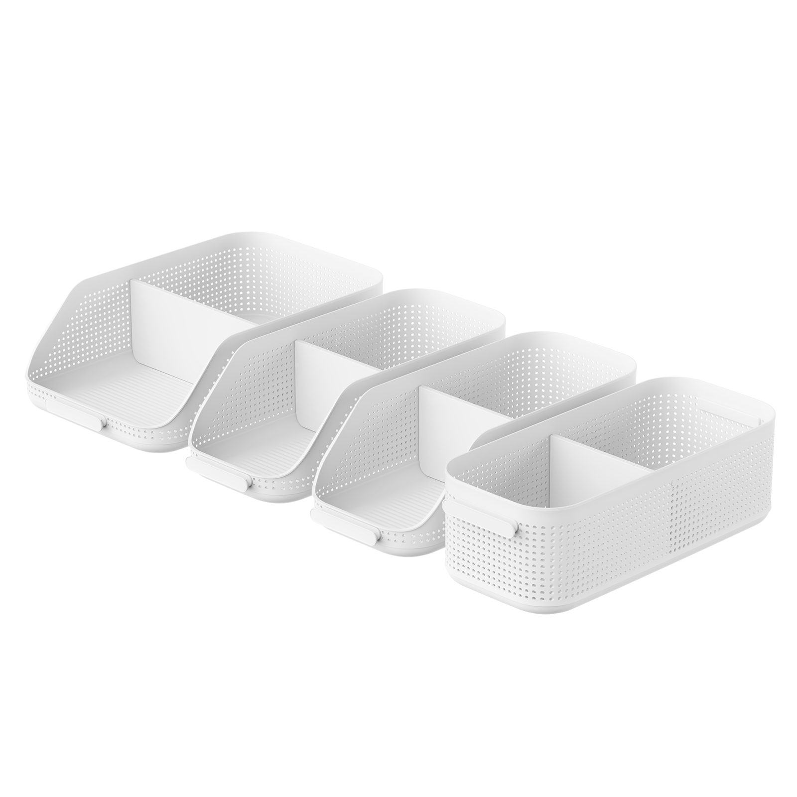 ROTHO Organizer WOP Organizer Starter Set 4er für Kleiderschrank und Regalfach, Komplettes Starter Set für strukturierte Schrankorganisation