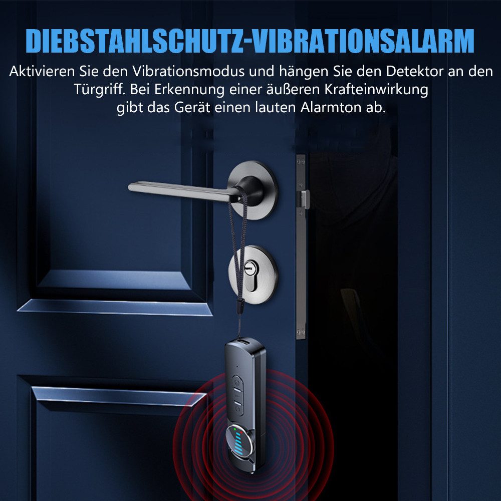 TUWENA Überwachungskamera Wanzen Detector mit LED, Hidden Camera Detector, GPS Tracker Detektor (Anti Aufnahme Detektoren für Hotel Heim Büro, 360°-Infrarot-Erk – Bild 5 von 5