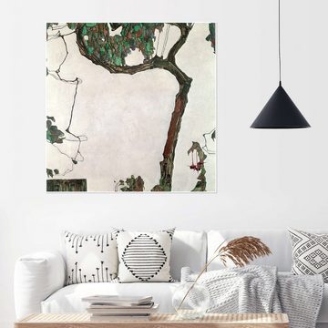 Posterlounge Poster Egon Schiele, Herbstbaum mit Fuchsien, Wohnzimmer Malerei