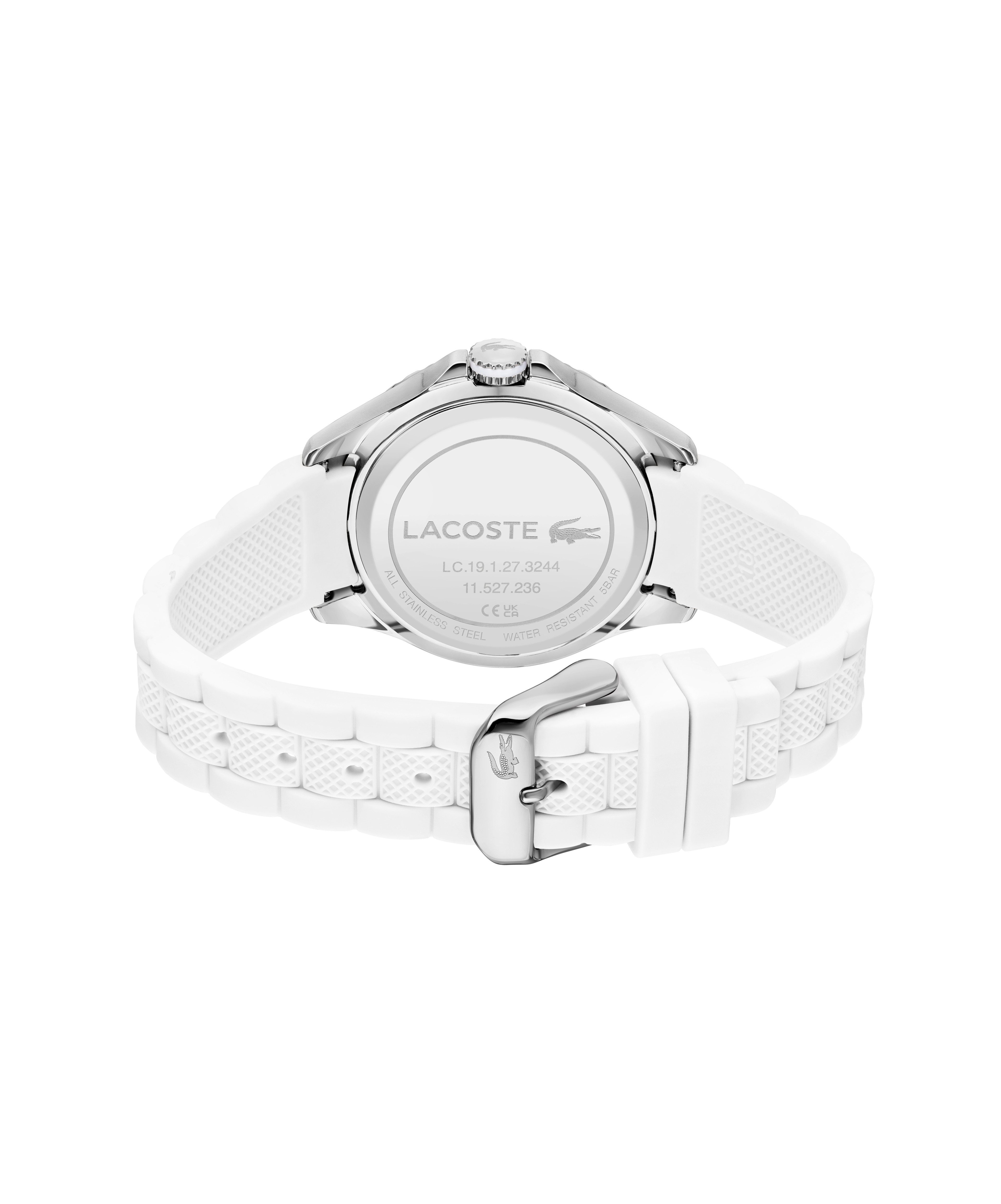 Lacoste Multifunktionsuhr SANTORINI 2001456, Quarzuhr, Armbanduhr, Damenuhr, Silikonarmband, analog